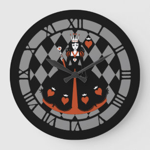 Queen Of Hearts Large Clock