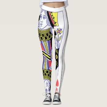 Queen Of Hearts Leggings by jetglo at Zazzle