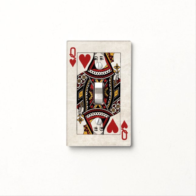 Queen Of Hearts Light Switch Cover (In Situ)