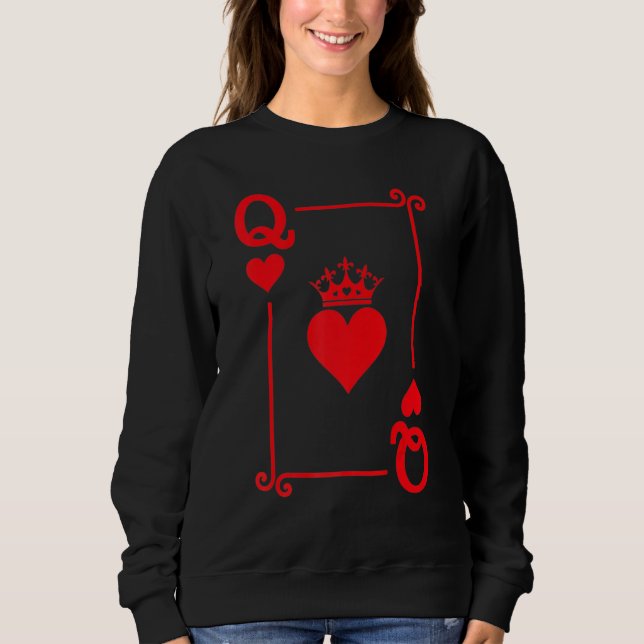 Queen of Hearts Matching Couple Saint Valentine's  Sweatshirt (Front)