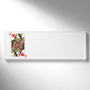 Queen of Hearts Name Tag