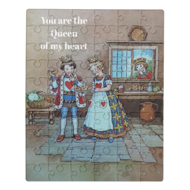 Queen of Hearts Nursery rhyme Illustration Jigsaw Puzzle (Puzzle Vertical)