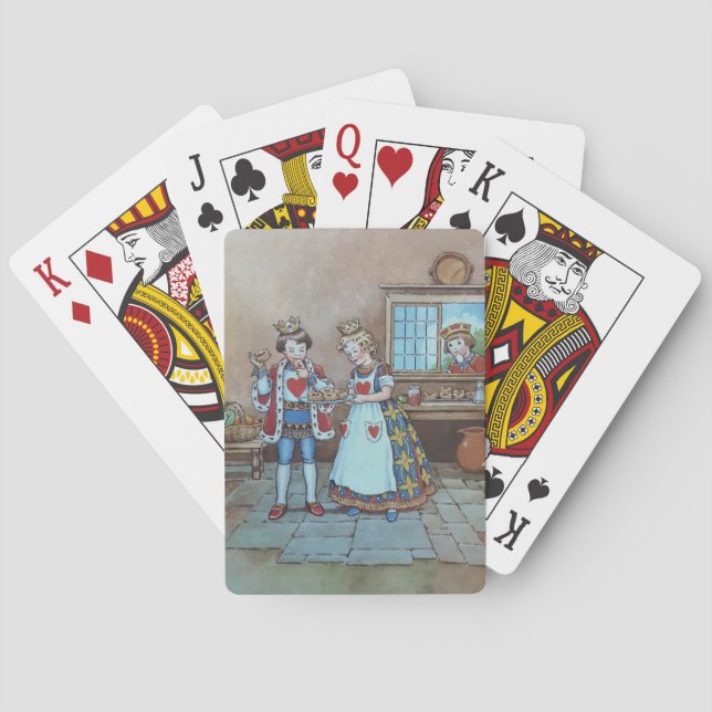 Queen of Hearts Nursery rhyme Illustration  Poker Cards (Back)