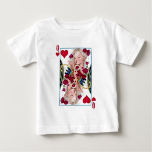 Queen of Hearts Oversized Graphic, Playing Cards Baby T-Shirt