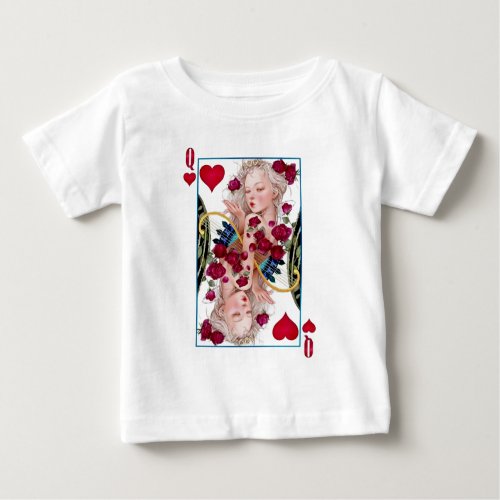 Queen of Hearts Oversized Graphic Playing Cards Baby T_Shirt