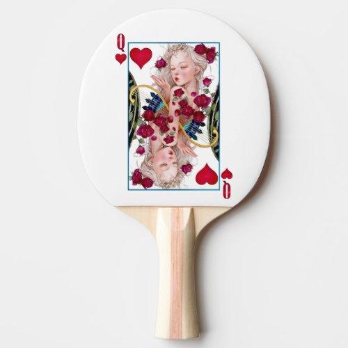 Queen of Hearts Oversized Graphic Playing Cards Ping Pong Paddle