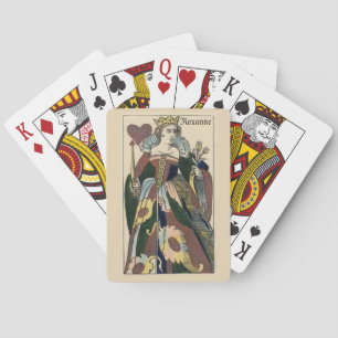 Queen of hearts personalize Bicycle Playing Cards
