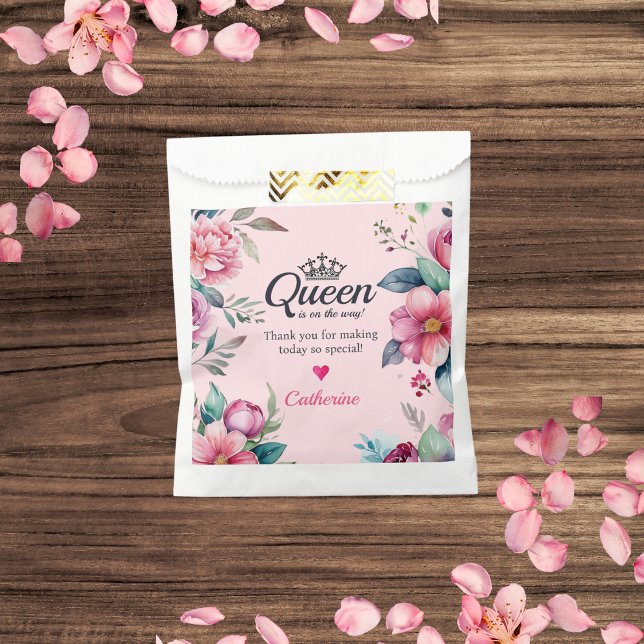 Queen Of Hearts Pink Baby Shower Favor Bag (Creator Uploaded)