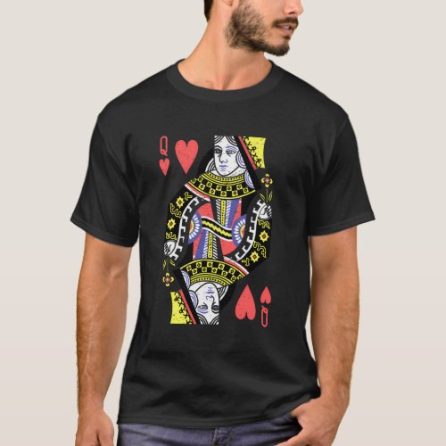 Queen Of Hearts Playing Card Halloween S T_Shirt