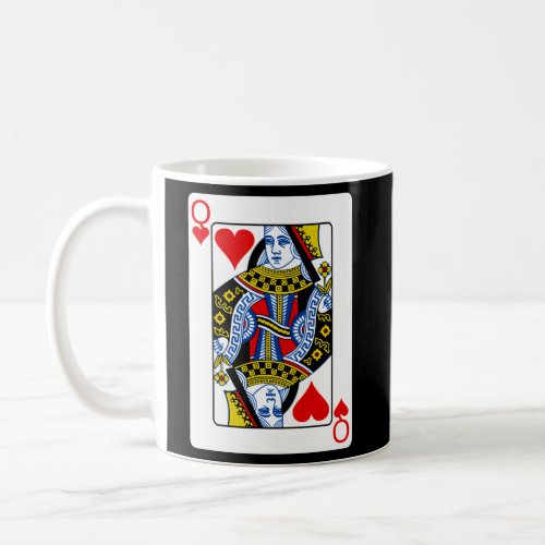Queen Of Hearts Playing Card Poker Player Coffee Mug