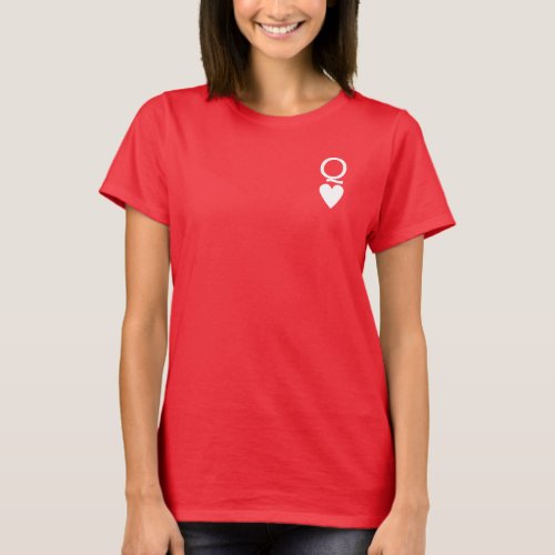 Queen of Hearts _ Playing Card Symbol T_Shirt