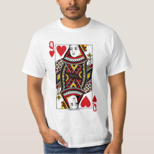 Queen Of Hearts Playing Card T-Shirt