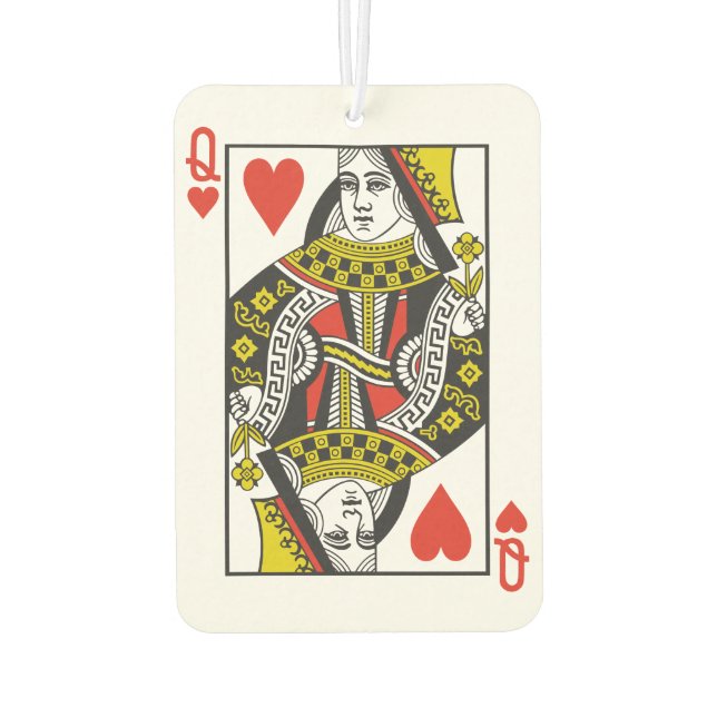 Queen of Hearts Playing Cards Air Freshener (Back)
