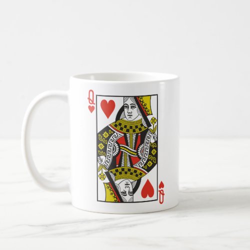 Queen of Hearts Playing Cards Coffee Mug