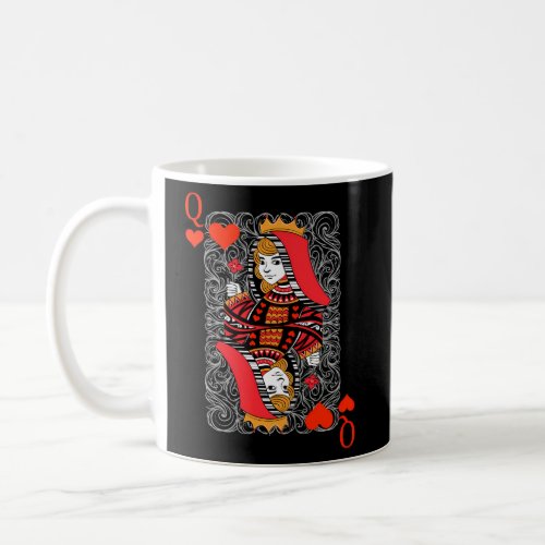 Queen Of Hearts Playing Cards Halloween Coffee Mug