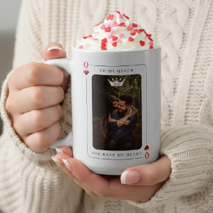 Queen of Hearts Poker Photo Valentine's Day Coffee Mug