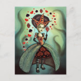 The Red Queen | Don't be Late Postcard