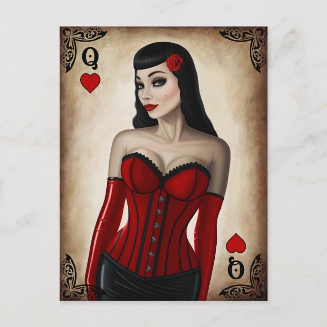 Queen of Hearts Postcard (Front)
