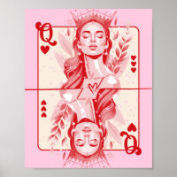 Queen of Hearts Preppy Art
