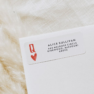 Queen of Hearts Return Address Labels