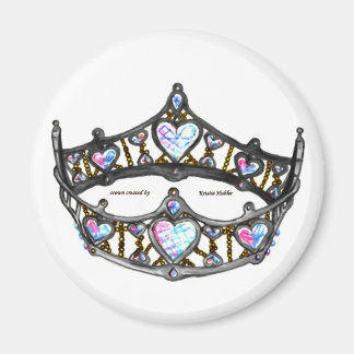 Queen of Hearts Silver Crown Tiara white standard Magnet