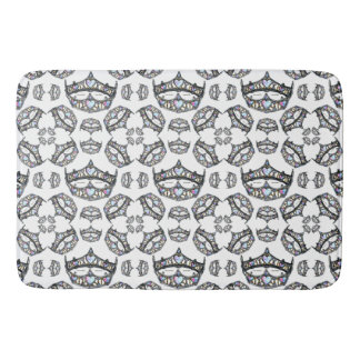 Queen of Hearts Silver Crowns Tiaras white bathmat