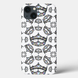 Queen of Hearts Silver Crowns Tiaras white case