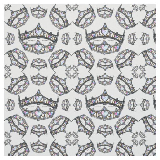 Queen of Hearts Silver Crowns Tiaras white fabric