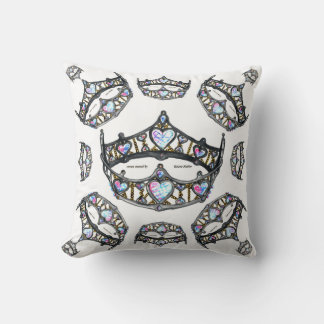 Queen of Hearts Silver Crowns Tiaras white pillow
