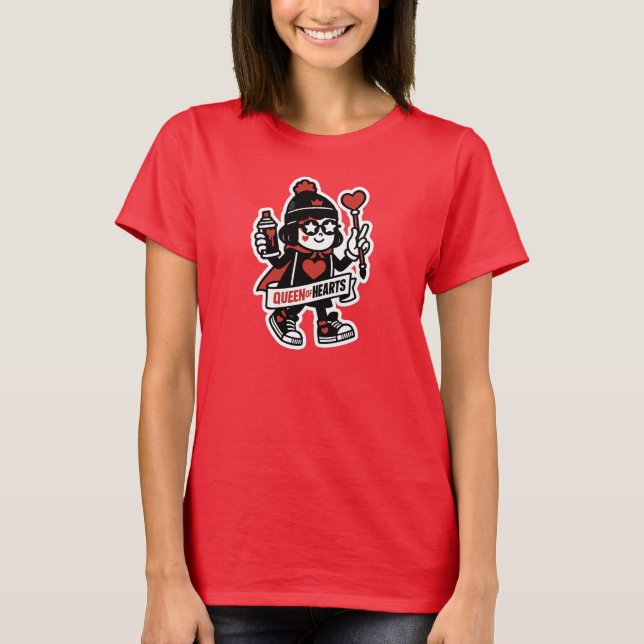Queen of Hearts Street Mascot — Grind Crew Edition T-Shirt (Front)