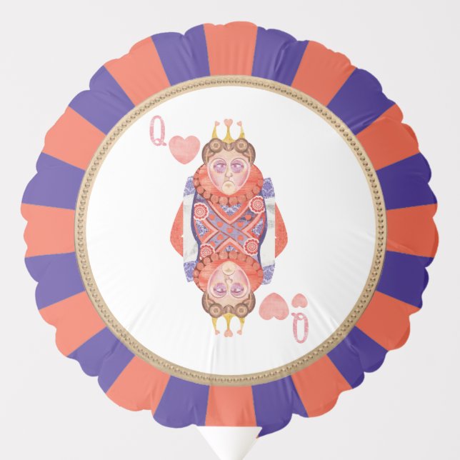Queen of Hearts Sunburst Balloon (Front)