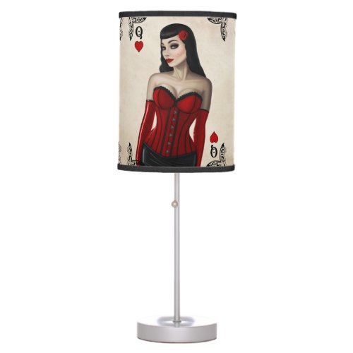 Queen of Hearts Table Lamp