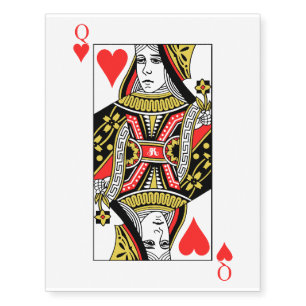 Queen of Hearts Temporary Tattoos