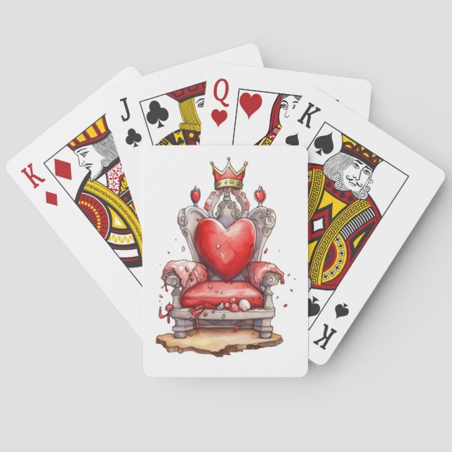 Queen of Hearts Throne Poker Cards (Back)