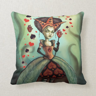 Queen of Hearts Throw Pillow