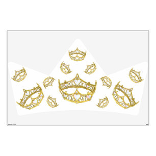 Queen of Hearts tiara crown wall decal