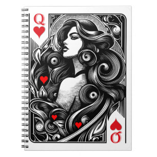 Queen of hearts to you the honor notebook