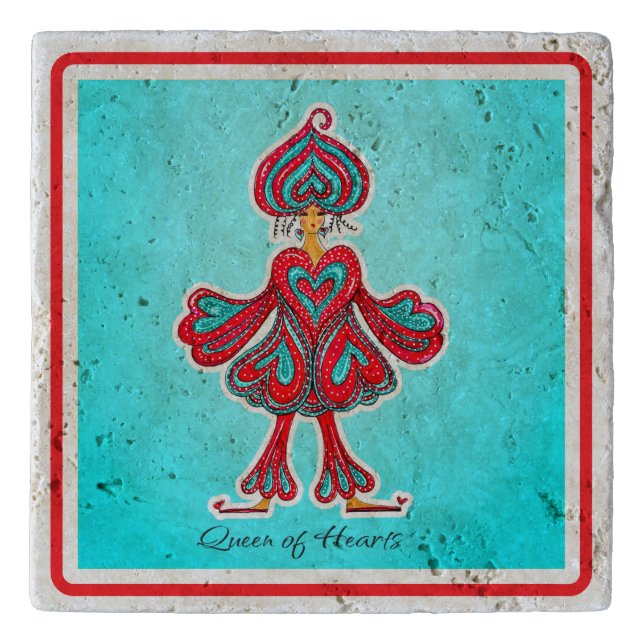 Queen of Hearts  Trivet (Front)