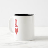 Queen of Hearts Two-Tone Coffee Mug (Front Left)