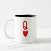 Queen of Hearts Two-Tone Coffee Mug (Left)