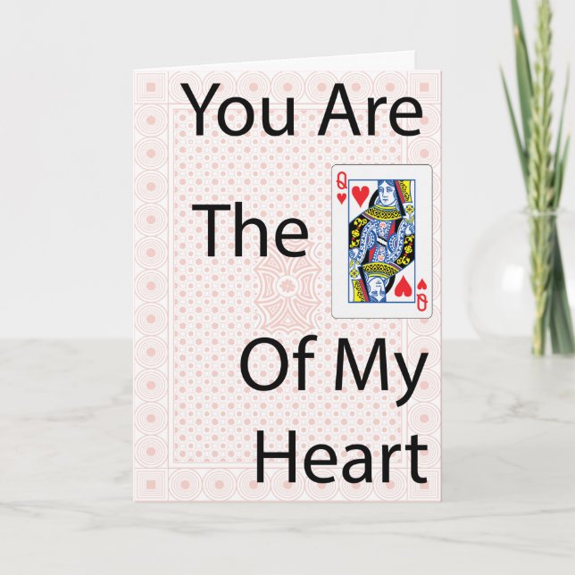 Queen of Hearts Valentine Greeting Card (Front)