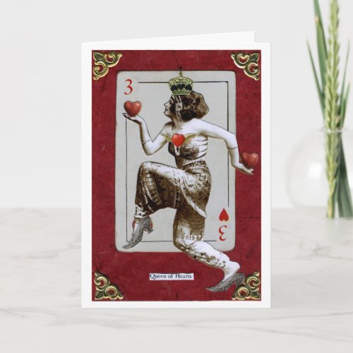 Queen of Hearts Valentine Holiday Card