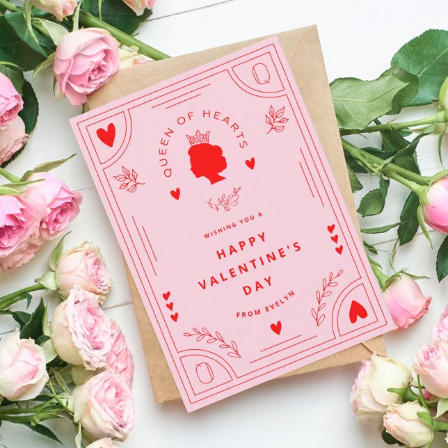 Queen of Hearts Valentine Note Card (Creator Uploaded)