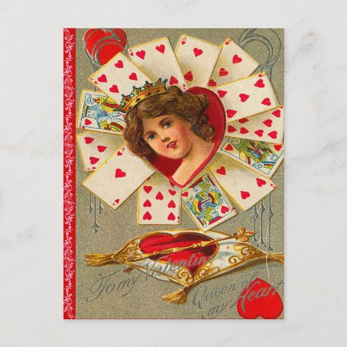 Queen of Hearts Valentine Postcard