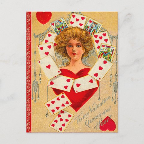 Queen of Hearts Valentine Postcard