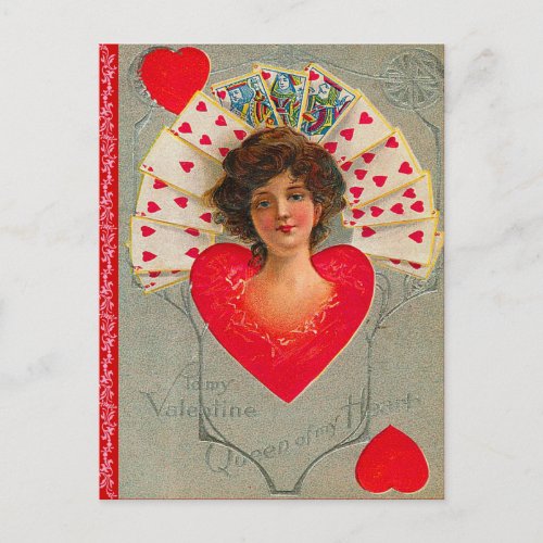 Queen of Hearts Valentine Postcard