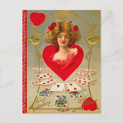 Queen of Hearts Valentine Postcard