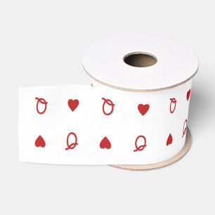 Queen of Hearts Valentine’s Day Modern Card Grosgrain Ribbon