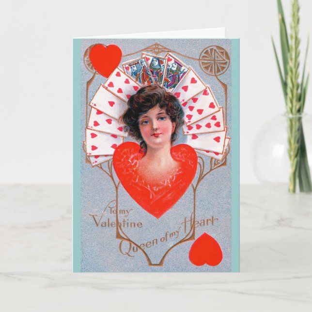 QUEEN OF HEARTS ,Valentine's Day Holiday Card (Front)