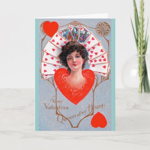 QUEEN OF HEARTS Valentines Day Holiday Card